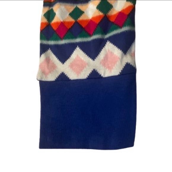 Geo Fair Isle Match The Fam Patterned Pajama Set Sleepover Contrast Stitch Bands - Picture 8 of 13